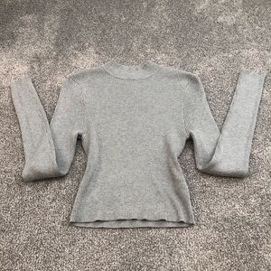 Cropped ribbed sweater